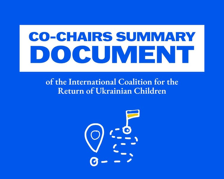 Co-Chairs Summary Document of the International Coalition for the Return of Ukrainian Children