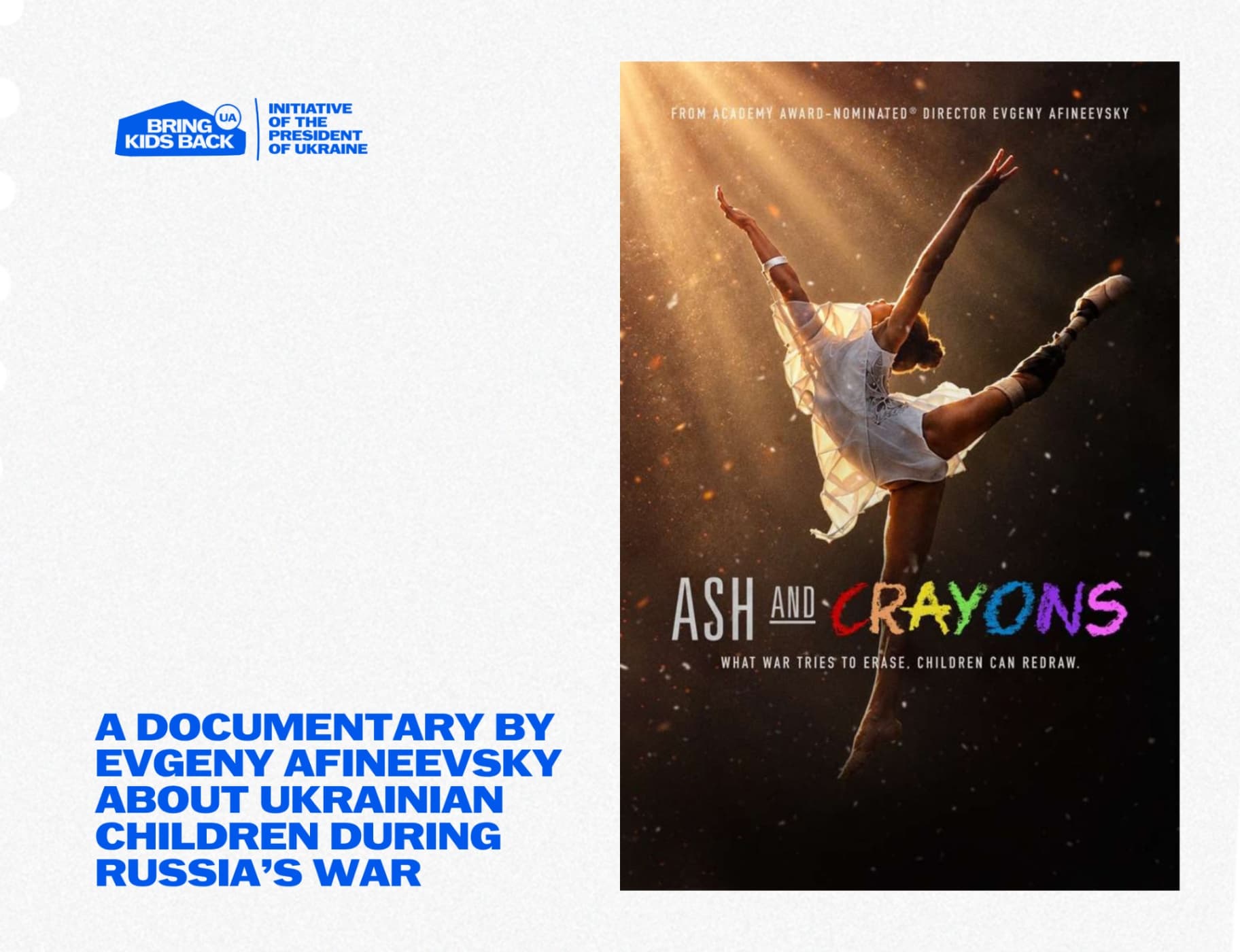 Il trailer ufficiale di «Ash and Crayons» è qui