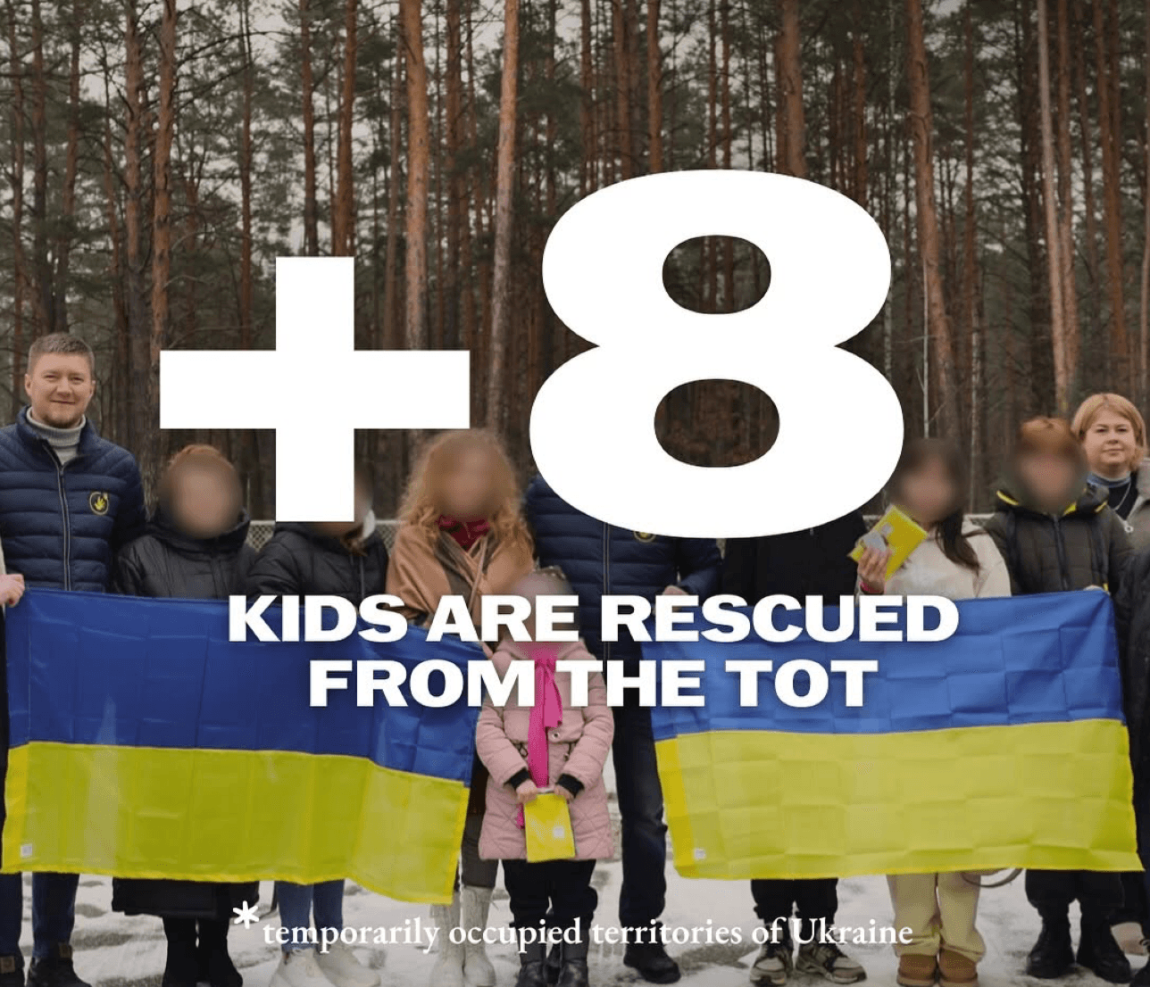 8 kids are rescued from the temporary occupied territories of Ukraine