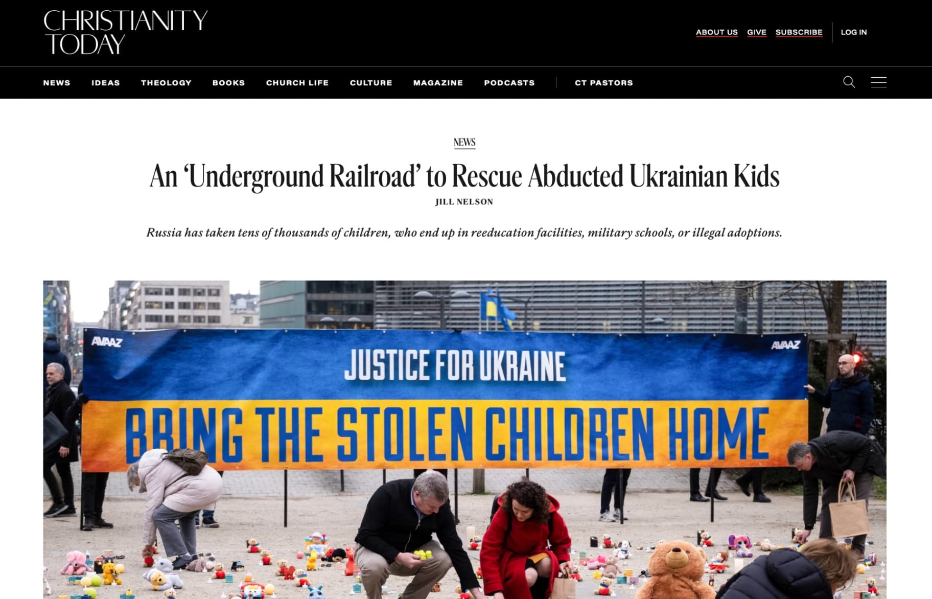 Christianity Today: An ‘Underground Railroad’ to Rescue Abducted Ukrainian Kids