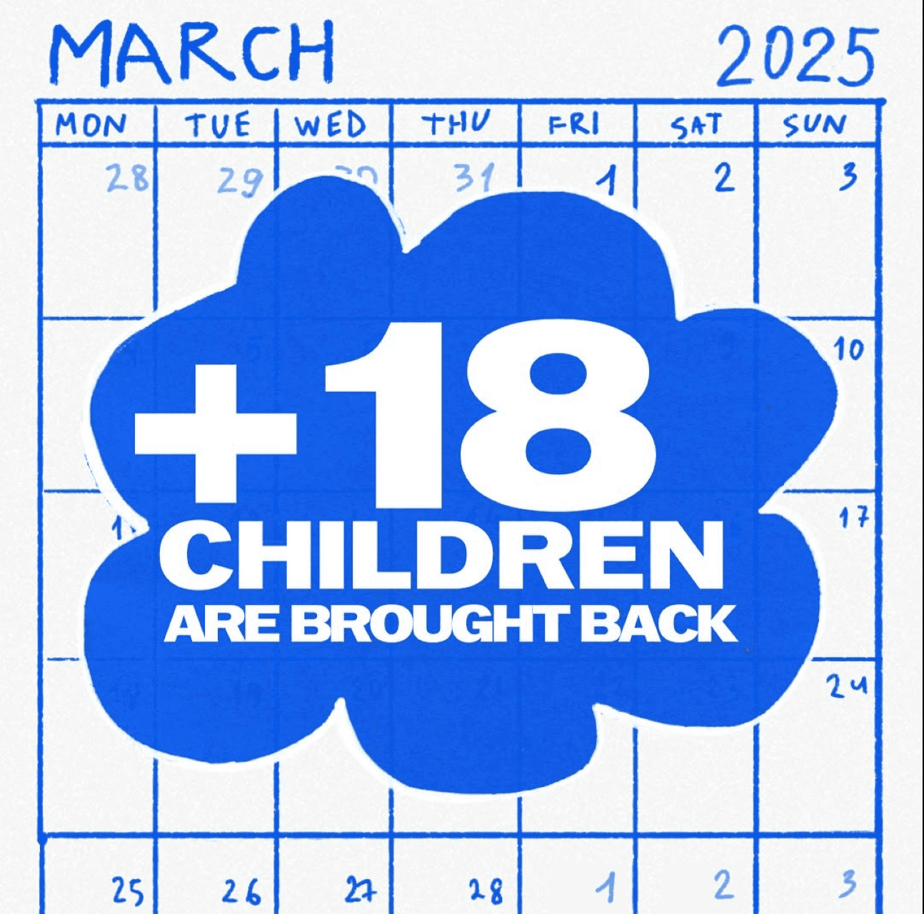 In March, 18 children were rescued from Russia