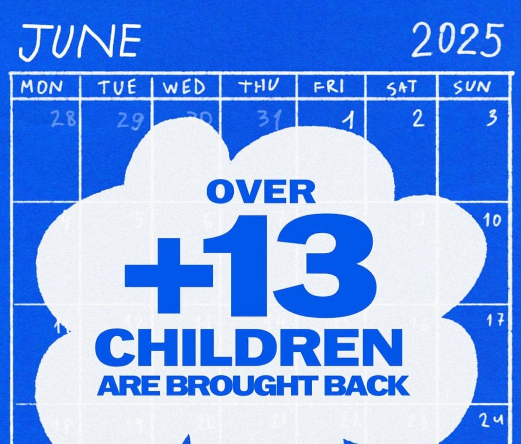 Понад 13 українських дітей було врятовано з Росії та тимчасово окупованих територій у червні.