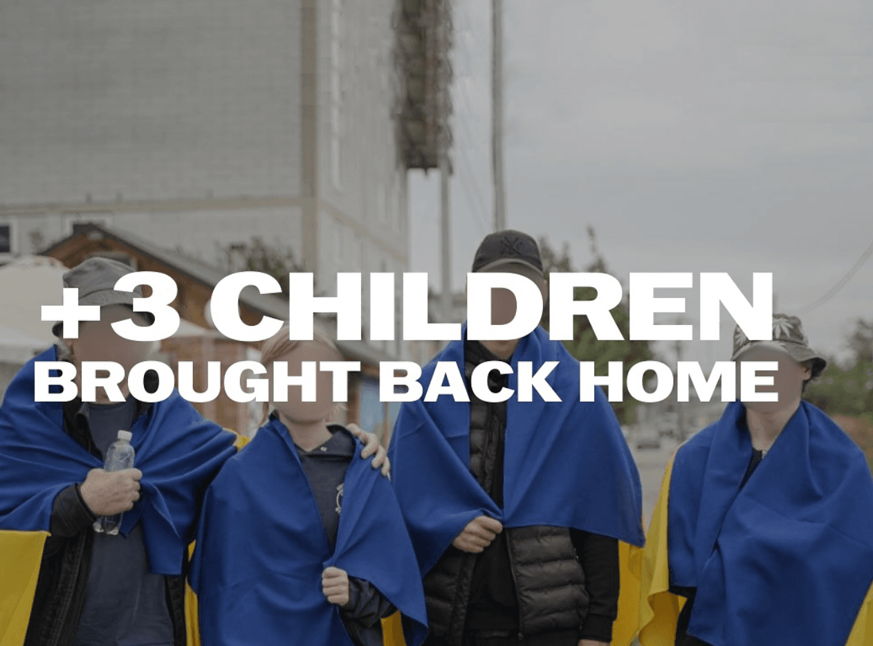 Three Ukrainian children rescued from occupied territories